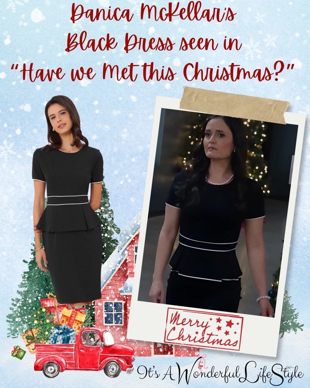 Get Danica McKellar’s Black Peplum dress seen in “Have We Met This Christmas?”

Comment DRESS below to receive a DM with the link to this post on my LTK ⬇ 

https://liketk.it/5FT4J

@danicamckellar @riley_weston @jesse_hutch @greatamericanfamily #littleblackdress #lbd #havewemetthischristmas #christmas #christmasasitismeanttobe #getthelook 
#ltklbd #ltkfindsunder100 #ltkholiday #ltkseasonal

#LTKFindsUnder100 #LTKHoliday #LTKFindsUnder50