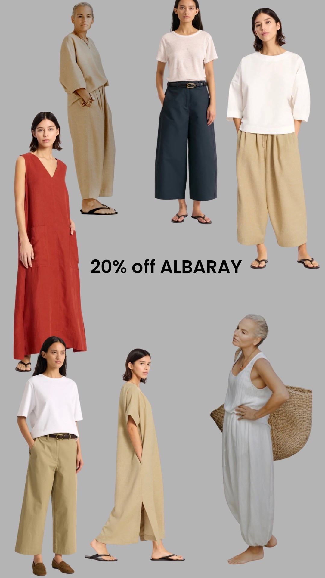 @Albaray have fabulous summer pieces - cool fabrics, gorgeous floaty dresses and versatile separates. Currently 20% off for the holidays weekend x

#LTKspring #LTKsummer