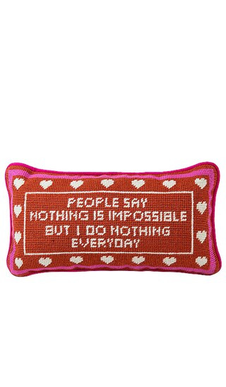 Nothing Is Impossible Needlepoint Pillow | Revolve Clothing (Global)