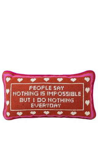 Nothing Is Impossible Needlepoint Pillow | Revolve Clothing (Global)