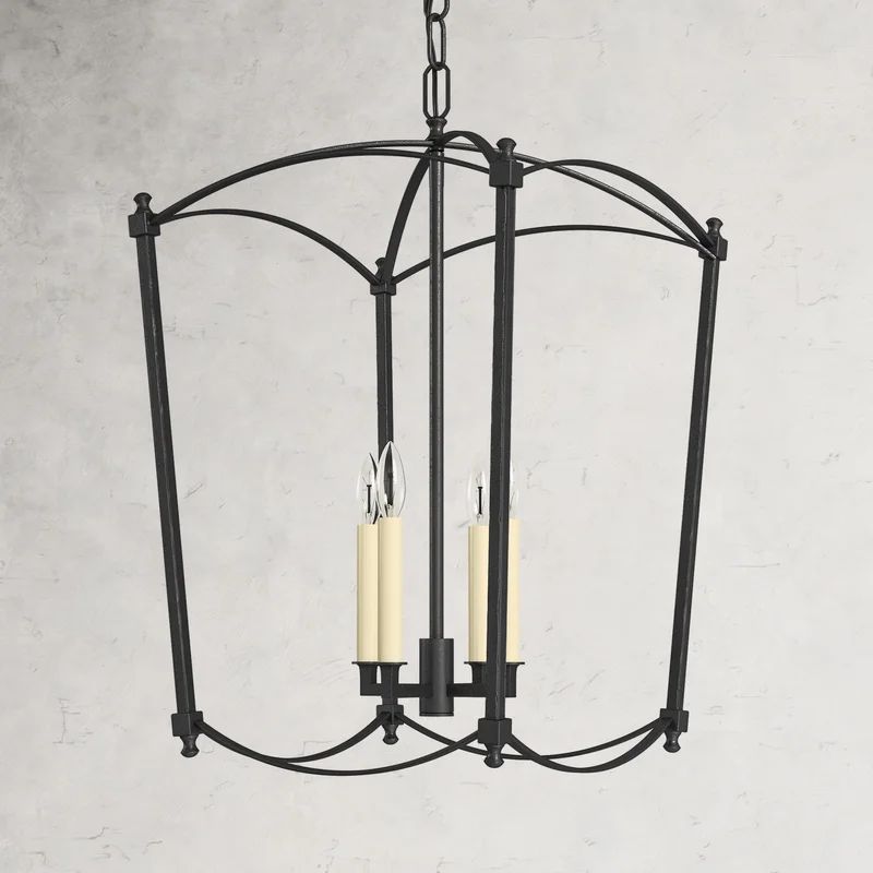 Olive 4 - Light Dimmable Lantern Geometric Chandelier | Wayfair North America