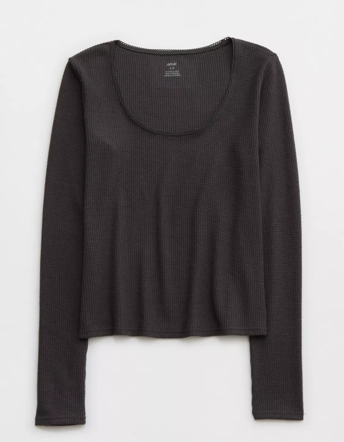 Aerie Waffle Scoop Neck Top | Aerie