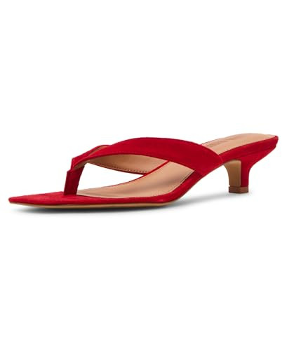Steve Madden Women's Tracie Heeled Sandal, Red Suede, 9 | Amazon (US)