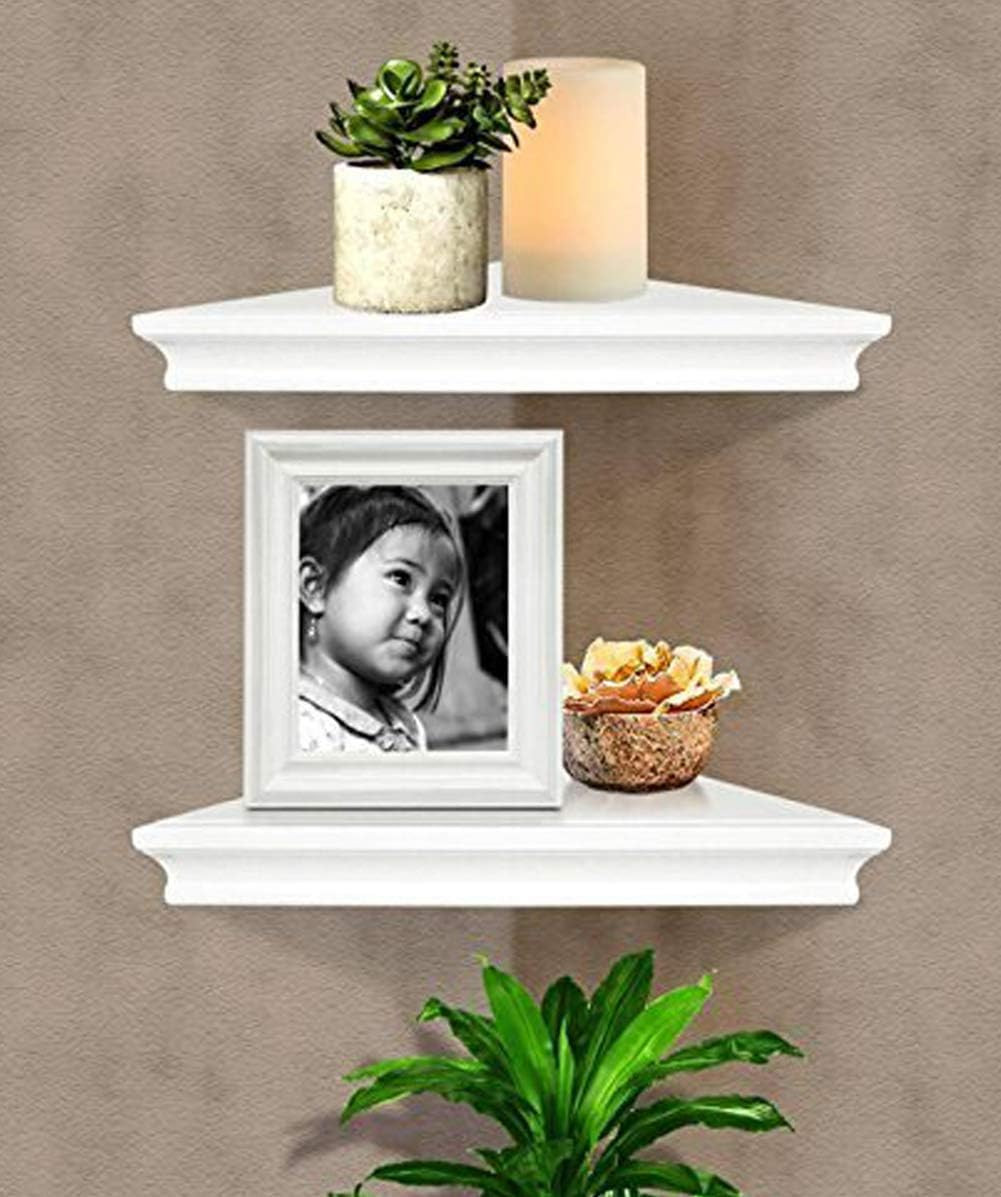 SHELVING SOLUTION Corner Wall Shelf (White) | Amazon (US)