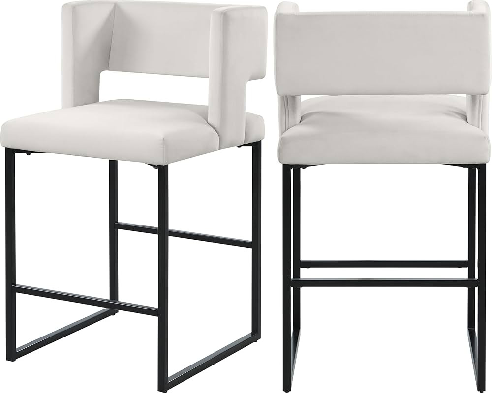 Meridian Furniture Caleb Collection Modern | Contemporary Counter Height Stool with Unique Square... | Amazon (US)