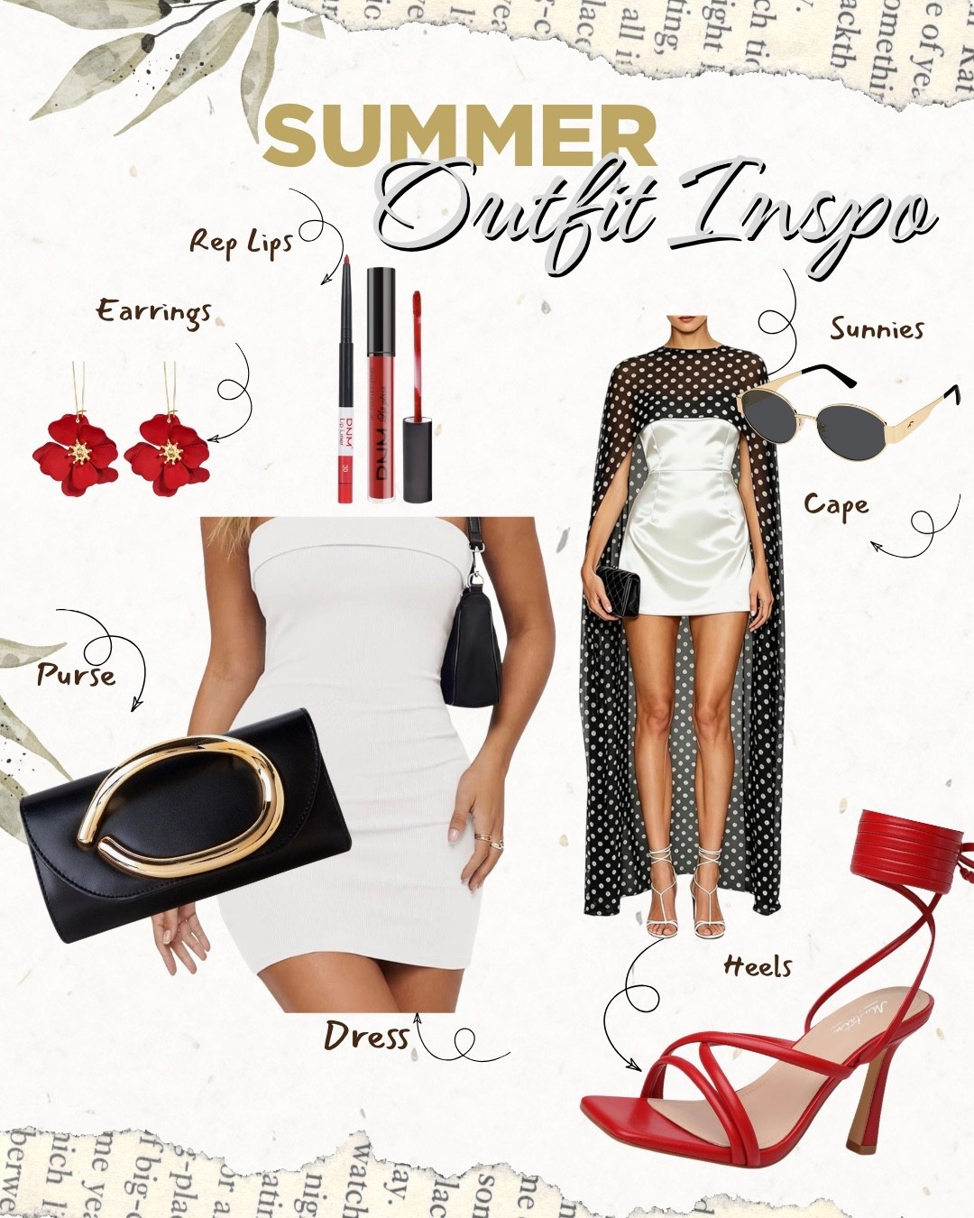 Chic summer outfit 🖤🤍❤️