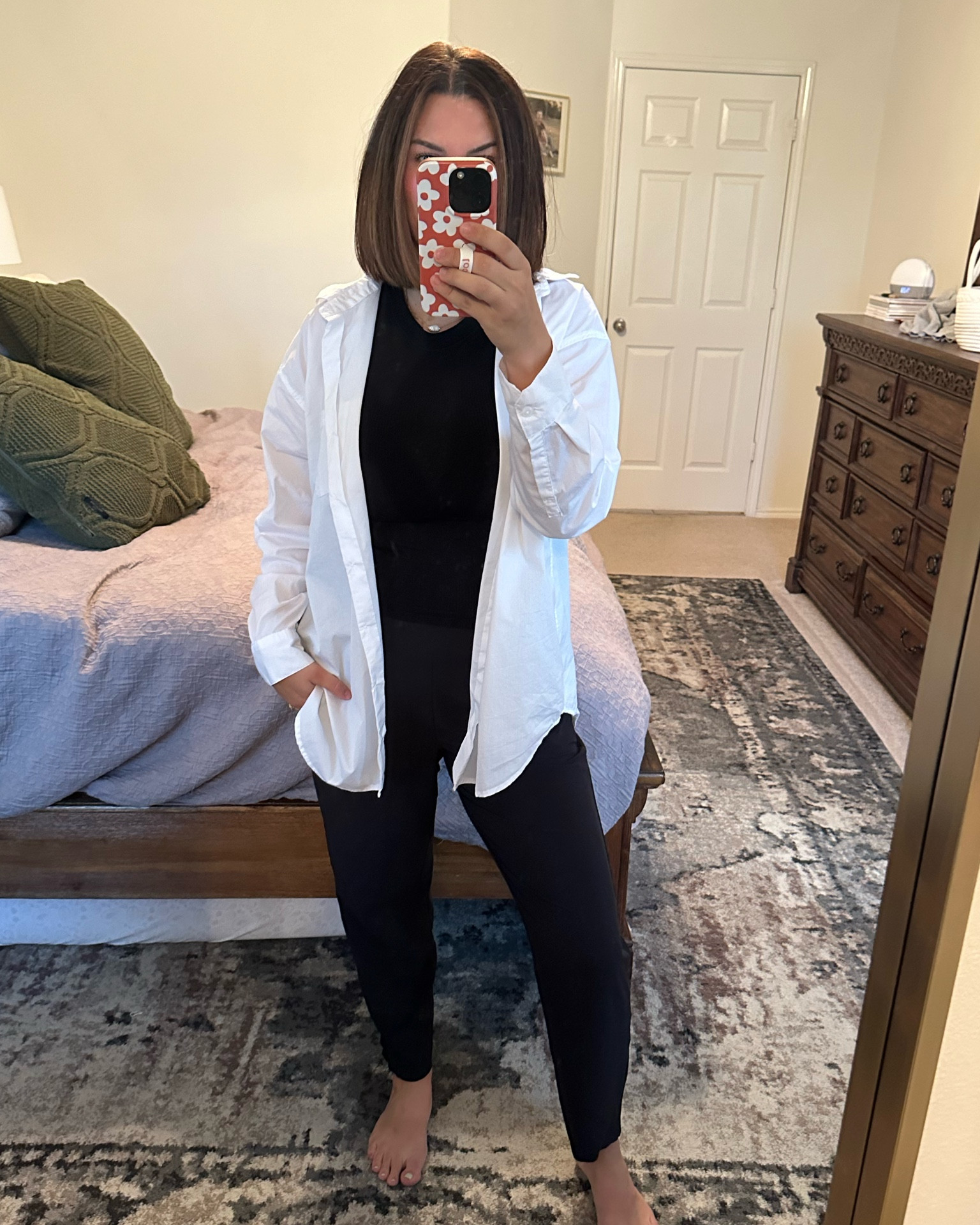 Work outfit 
Tank - medium 
Work pants - tts
Oversized White shirt - medium SKYEJS10 gets $10 off!! 

#LTKsalealert #LTKworkwear #LTKmidsize