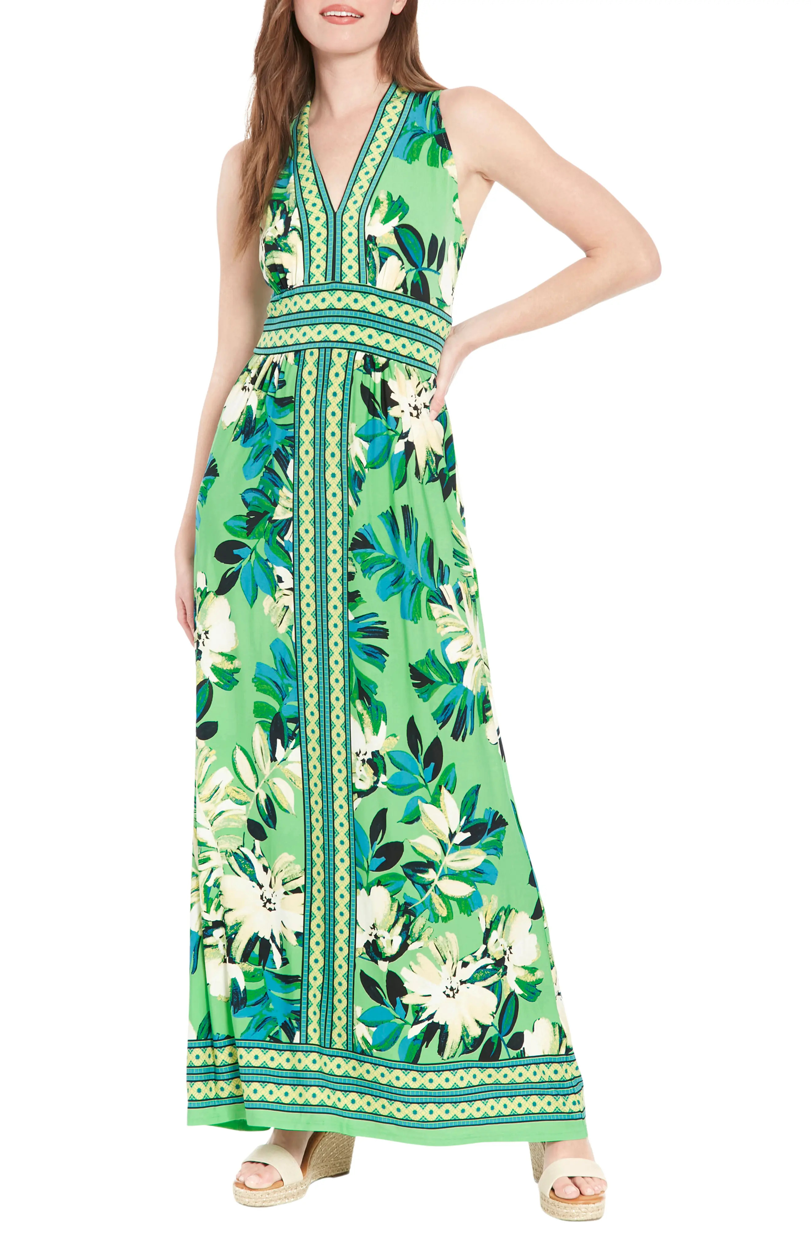Floral V-Neck Sleeveless Maxi Dress (Women) | Nordstromrack | Nordstrom Rack