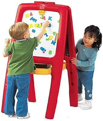 Step2 Easel for Two | Kids Double-Sided Art Easel with Magnetic Letters & Numbers | 94-Pc Accesso... | Amazon (US)