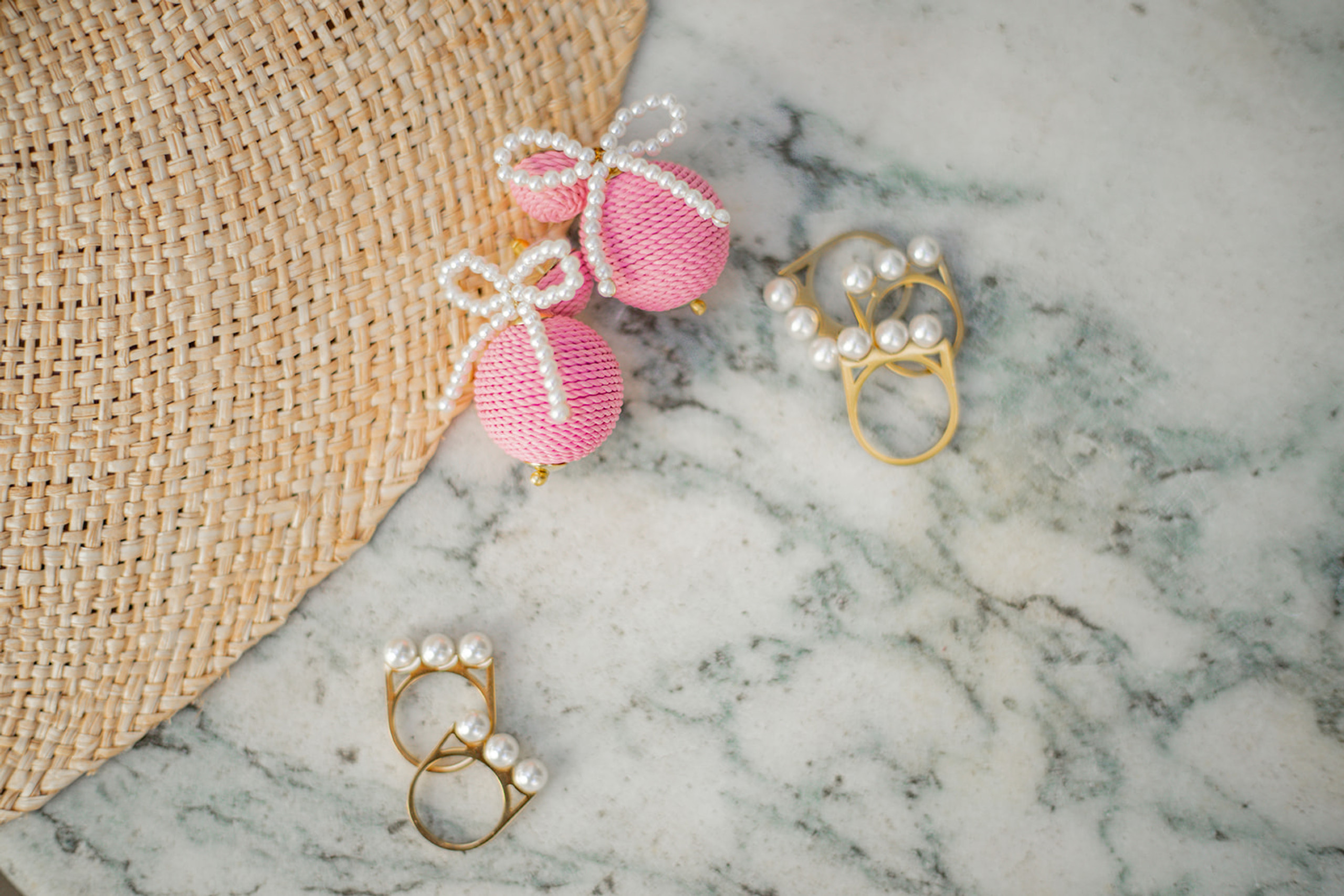 Sullivan - Fabric & Pearl Earrings - Sarah Weisbrod Collection | Lisi Lerch Inc