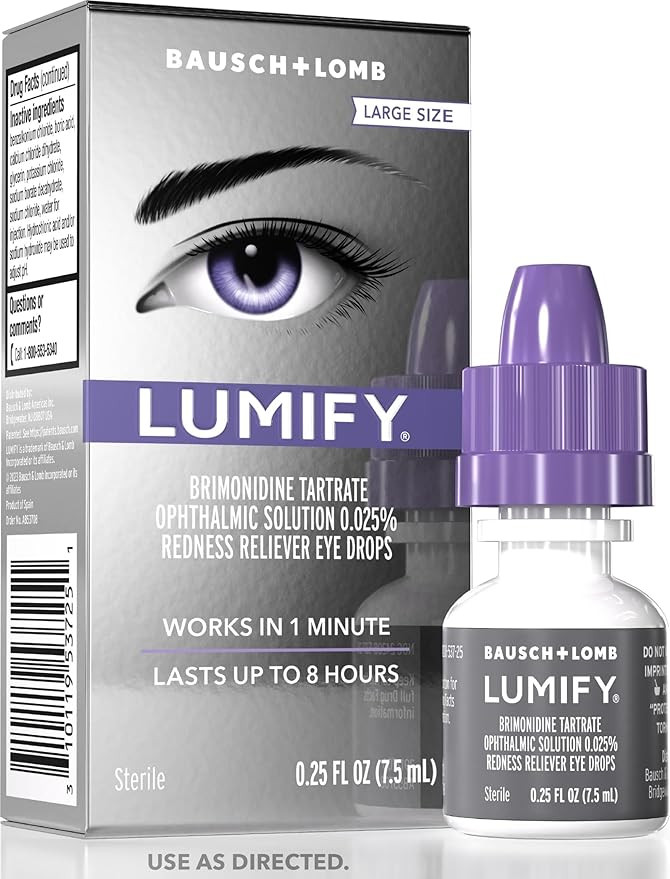 LUMIFY Eye Drops for Red Eyes, Redness Reliever for Brighter Looking Eyes, Works in 1 Minute & La... | Amazon (US)