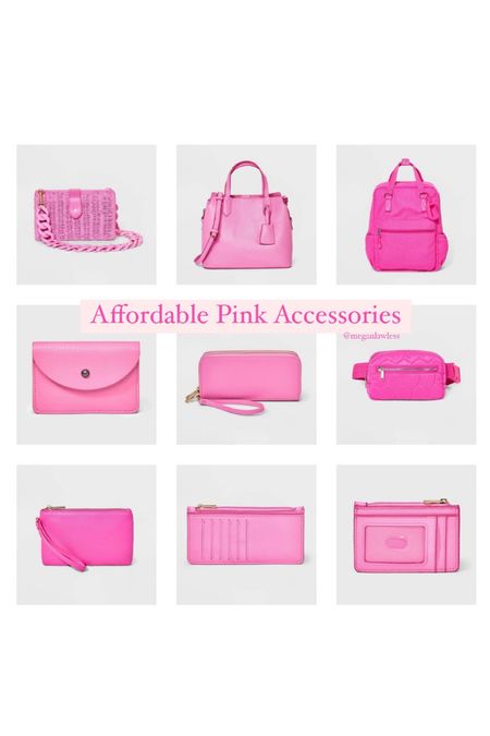 Pink accessories/ pink / pink handbag / pink wallet / pink clutch / pink crossbody / pink cardholder / spring handbag / hot pink / bright pink / bumbag / pink bumbag / Fanny pack / pink Fanny pack / tote bag / backpack / travel / petite friendly / petite ootd / midsize / affordable accessories / affordable bag / affordable handbag / pink outfit / vday / Valentine’s Day / date night 

#LTKworkwear #LTKtravel #LTKitbag