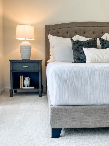We love to use neutral bedding with a pop of color in the accent pillows, throws, and decor. The simple white bedding will go with any bedroom. Just pair it with your accent color in your room and voila it is ready!

#LTKhome #LTKstyletip