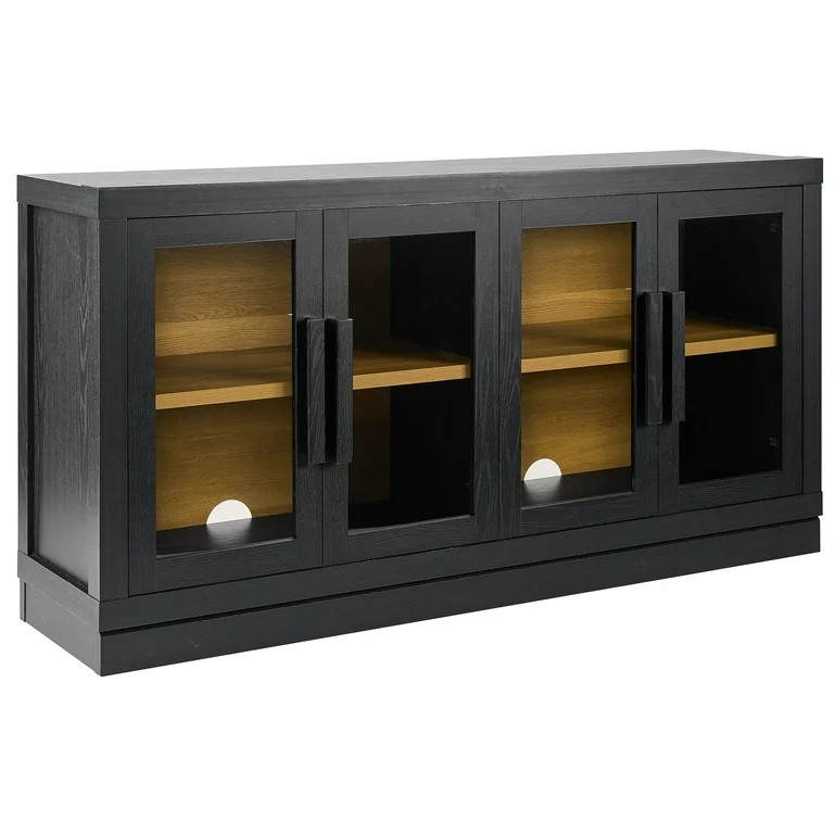 Better Homes & Gardens Ezra TV Stand for TV's up to 70", Rich Black finish | Walmart (US)