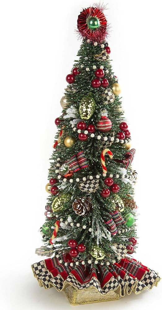 MACKENZIE-CHILDS Highland Nostalgia Tabletop Christmas Tree, Tabletop Christmas Decoration | Amazon (US)