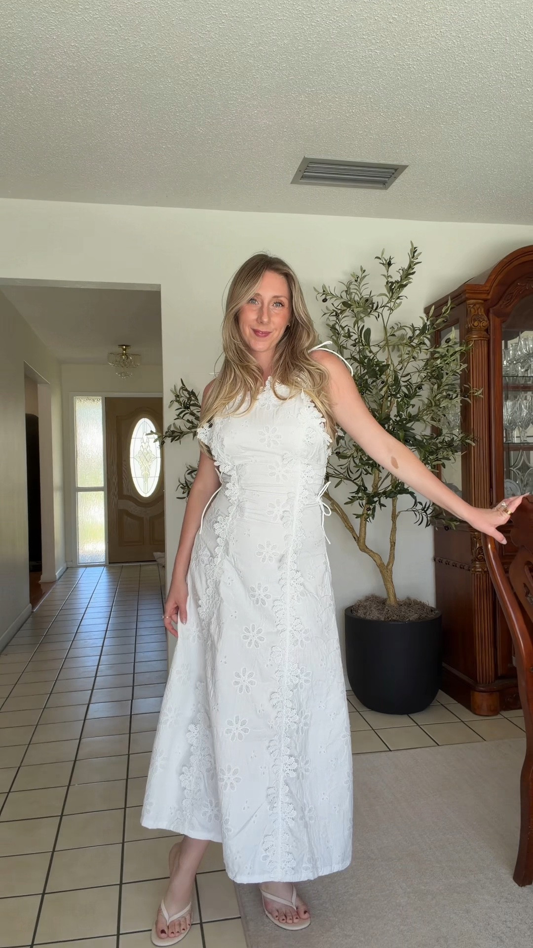 Amazon floral embroidered lace dress inspired by Sabo