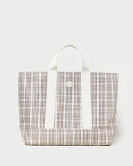 Bodie Chocolate Plaid Oversized Tote | Loeffler Randall
