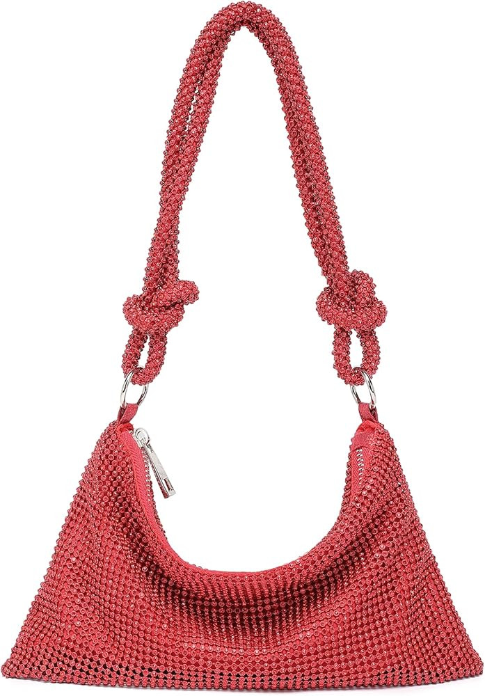 YUWITA Rhinestone Purse for Women Evening Bag Glitter Sparkly Mini Handbags | Amazon (US)