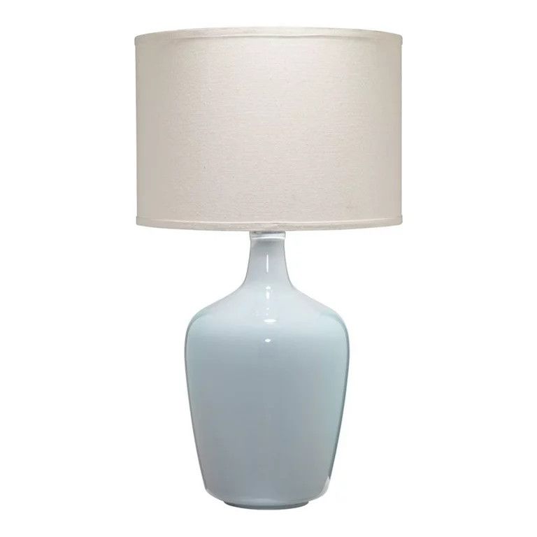 Eden Home 29.25" Transitional Glass Plum Jar Table Lamp in Dove Gray Finish | Walmart (US)