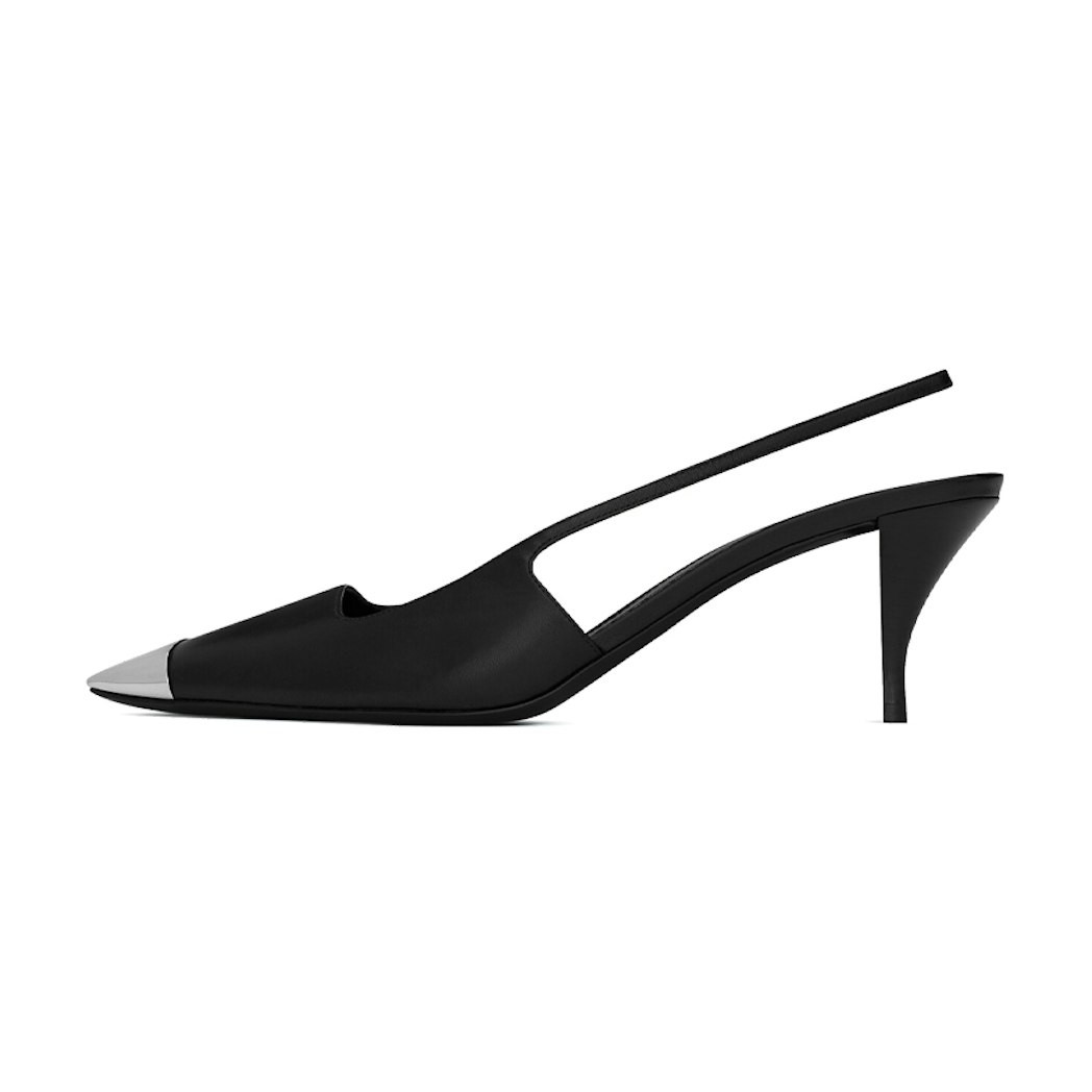 (W) Saint Laurent Blade Black 'Smooth Leather Slingback Pumps' US 6 | Novelship