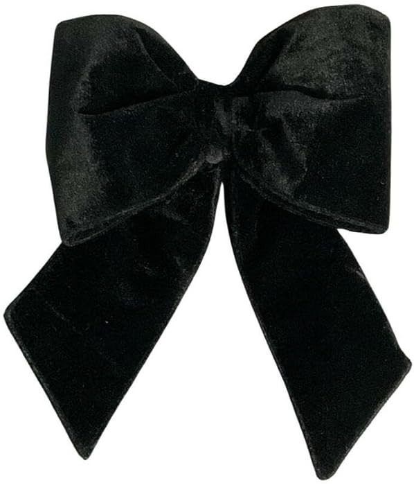 Vickerman 12" x 15" Plush Black Velvet Christmas Bow | Amazon (US)