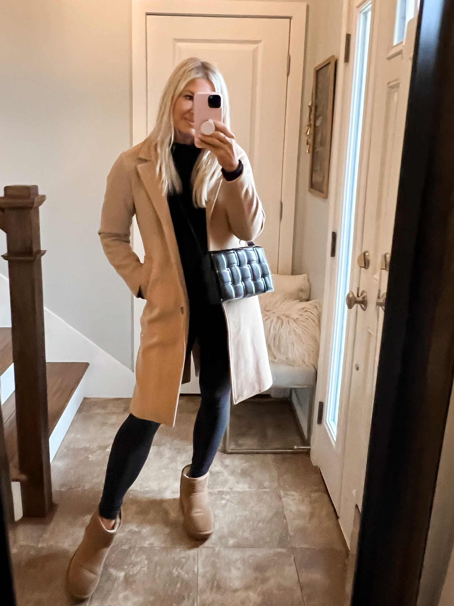 Cozy outfit that still looks kinda chic. Amazon Uggs, Abercrombie dad coat (tts) Amazon crossbody bag under $50

#LTKSeasonal #LTKsalealert #LTKCyberweek