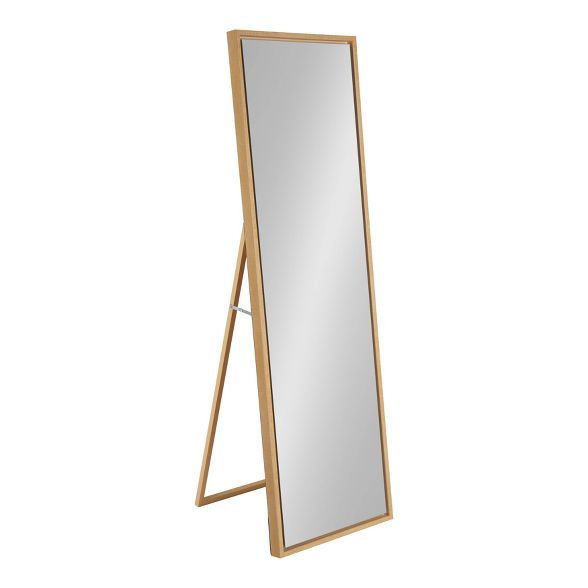 18" x 58" Free Standing Floor Mirror with Easel Natural - Kate and Laurel | Target