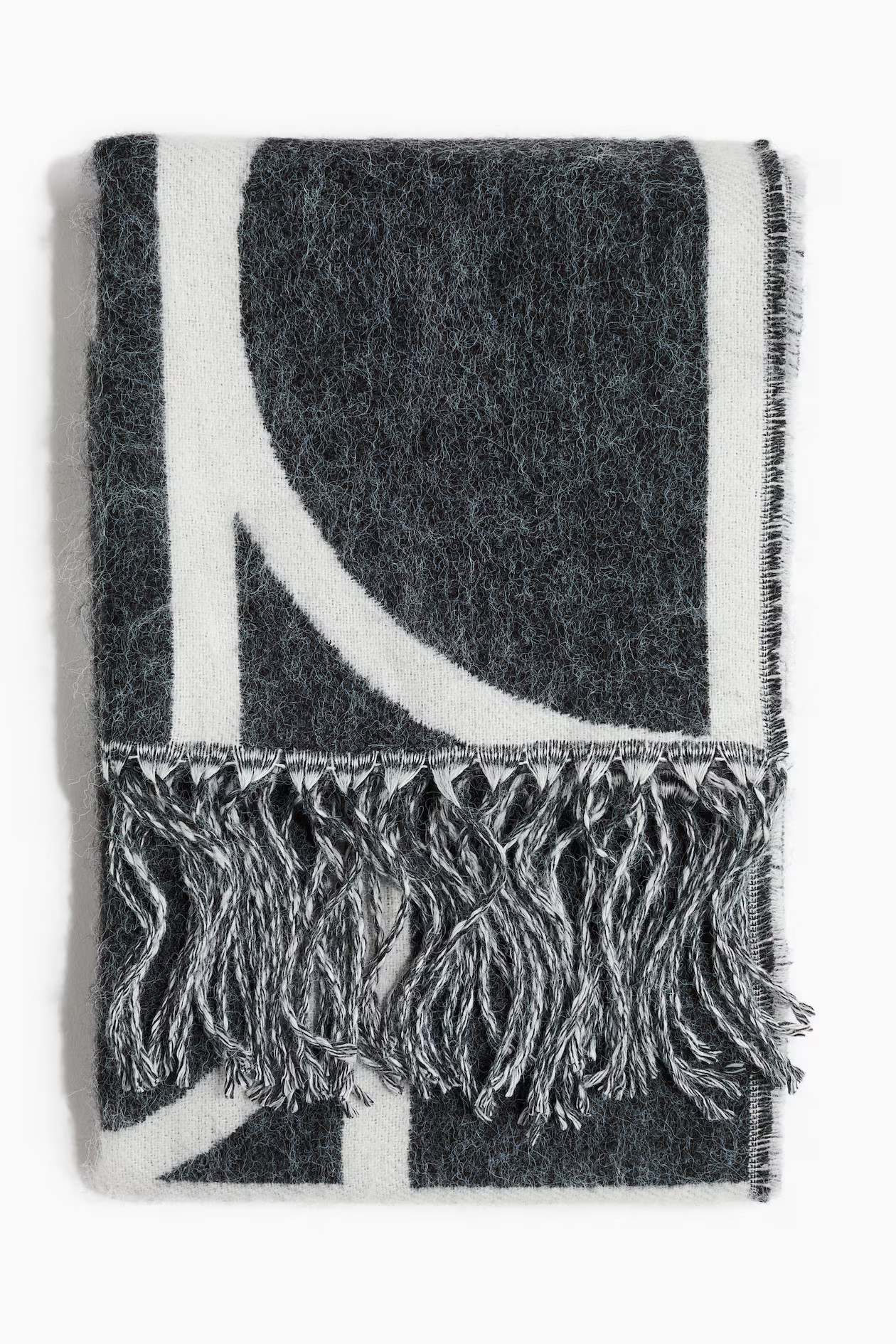 Scarf - Dark gray/patterned - Ladies | H&M US | H&M (US + CA)