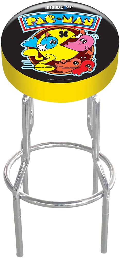 ARCADE1UP Adjustable Video Game Stool with Leg Extenders, Pac-Man | Amazon (CA)