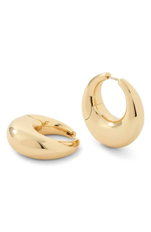 Jennifer Fisher Dylan Dome Huggie Hoop Earrings in Yellow Gold at Nordstrom | Nordstrom