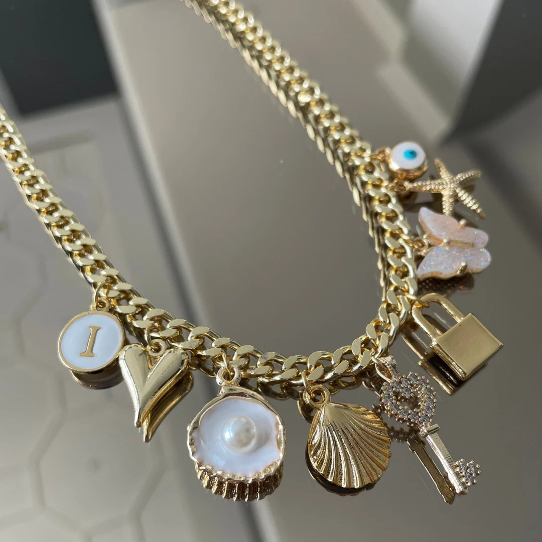 Custom Charm Necklace, Build Your Own Personalized Charm Necklace, Pick Your Charms, Vintage Char... | Etsy (US)