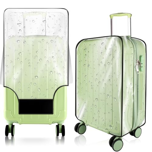KSSZZCO Thicken Clear Luggage Cover Protector, 30" PVC Luggage Covers for Suitcase Waterproof Dustproof Anti-scratch Travel Suitcase Covers Case for Wheeled Luggage | Amazon (US)