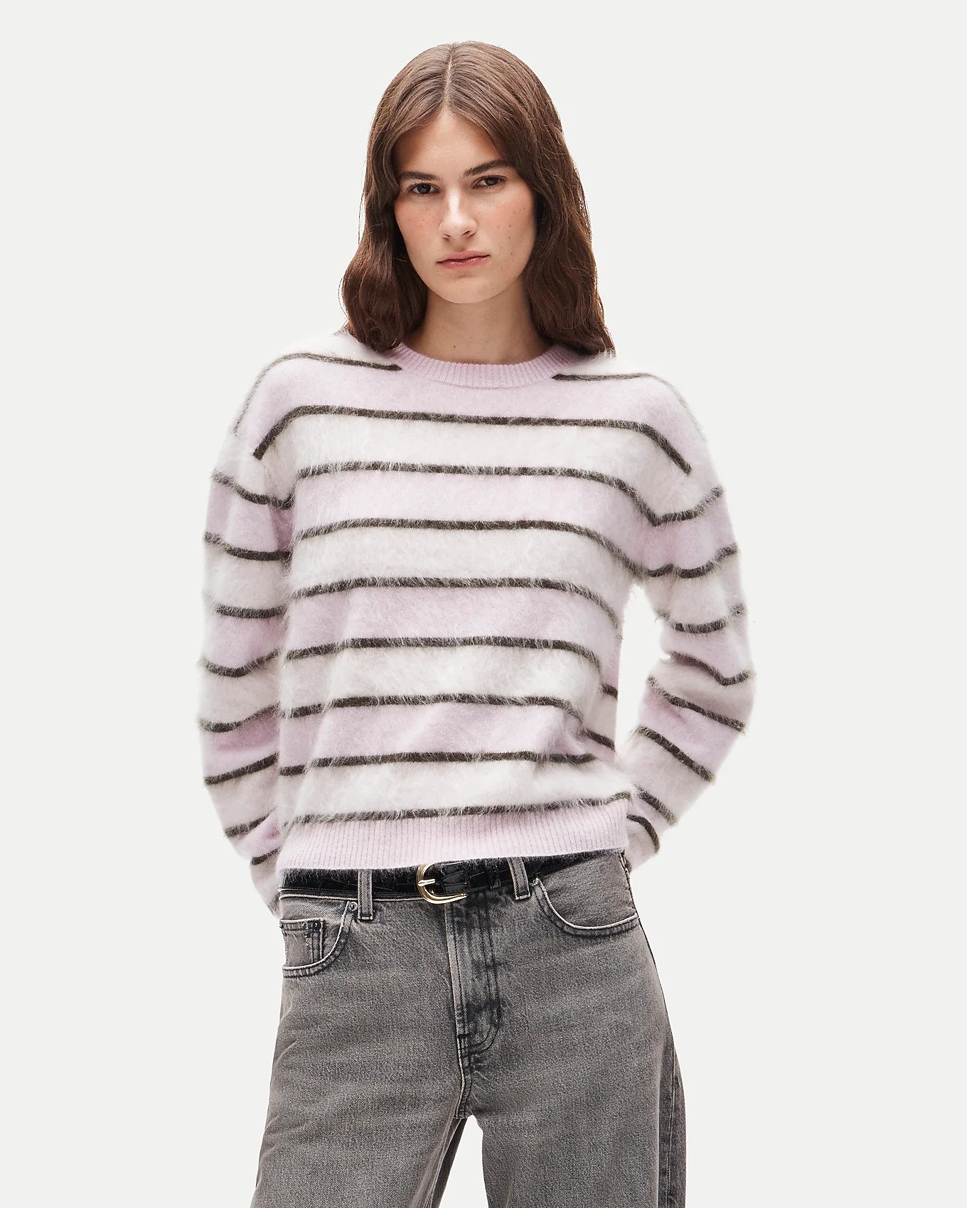 Perfect cashmere crewneck in stripe | J. Crew US