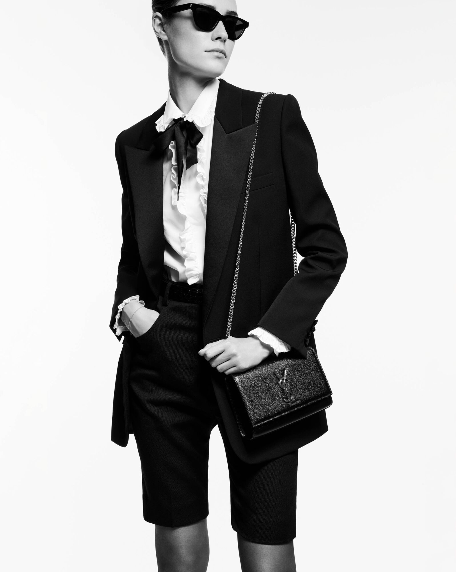small kate  in grain de poudre embossed leather | Saint Laurent Inc. (Global)