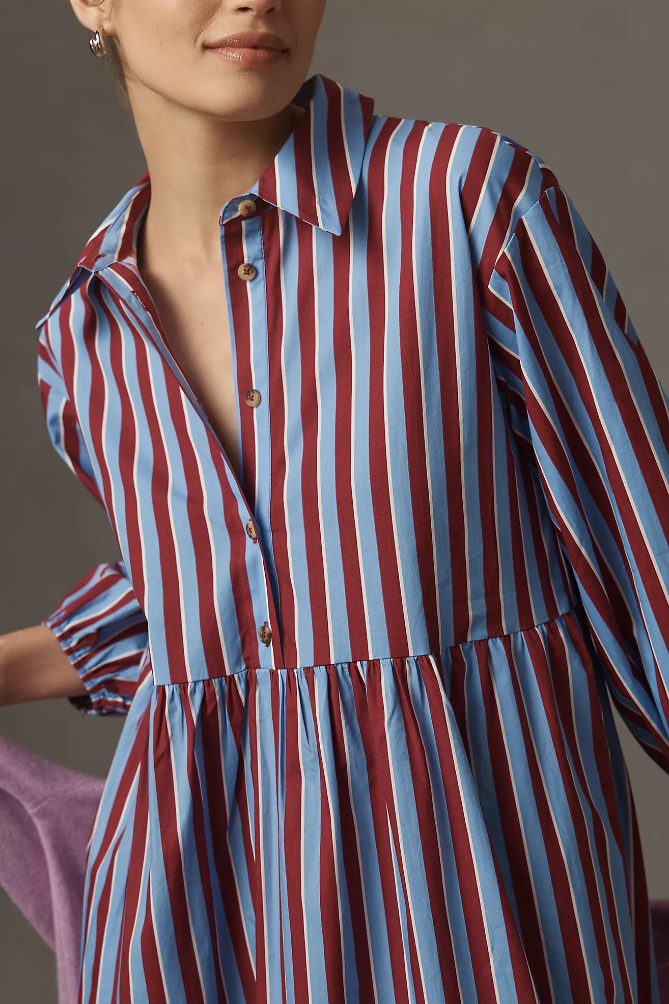 The Bettina Tiered Shirt Dress by Maeve | Anthropologie (US)