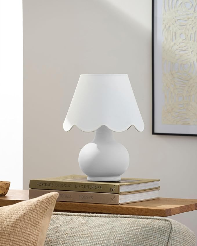Mark&Day Table Lamps, Kolleen Cottage White/Translulent Bedside Table Lamp for Nightstand Bedroom... | Amazon (US)