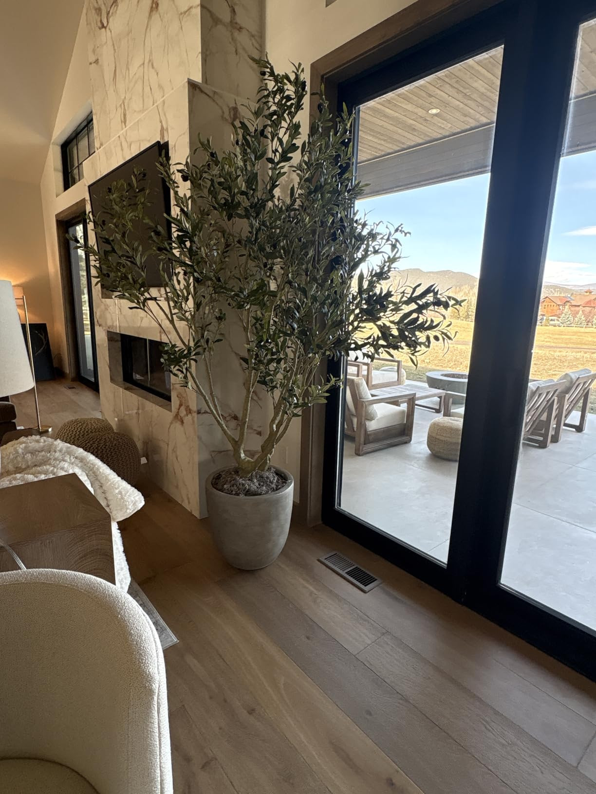 Kante 18 Inch Diameter Round Concrete Planter, Indoor Outdoor Large Plant Pot with Drainage Hole ... | Amazon (US)