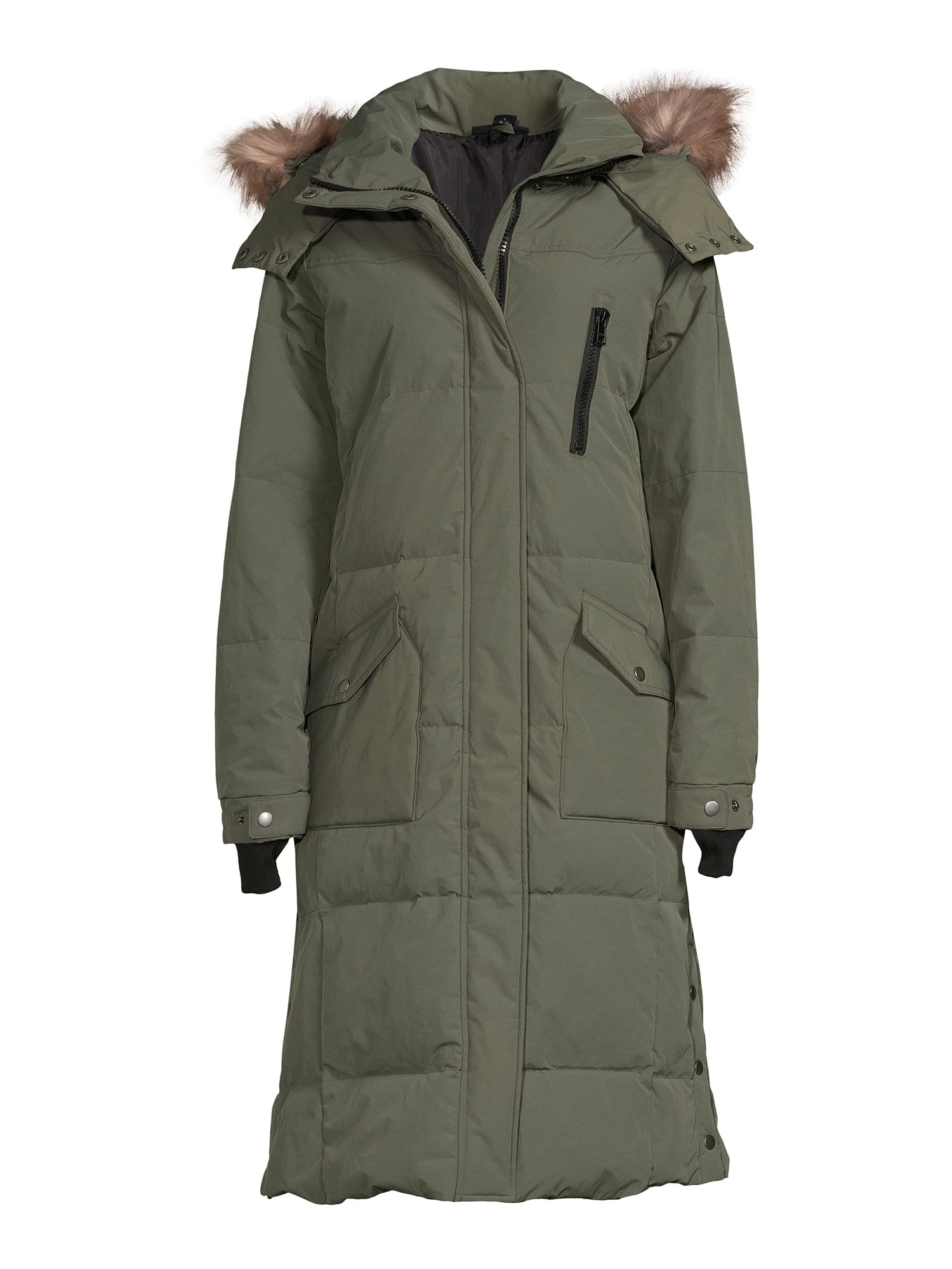 Swiss Tech Women's and Women’s Plus Ultra Long Puffer Jacket - Walmart.com | Walmart (US)