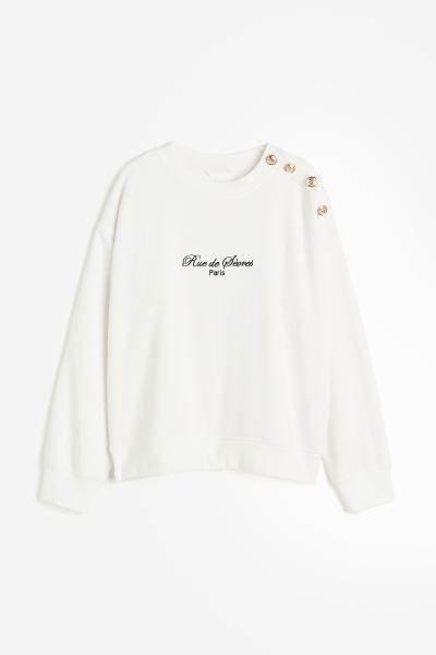 Sweater - Wit/Paris - DAMES | H&M NL | H&M (DE, AT, CH, DK, NL, NO, FI)