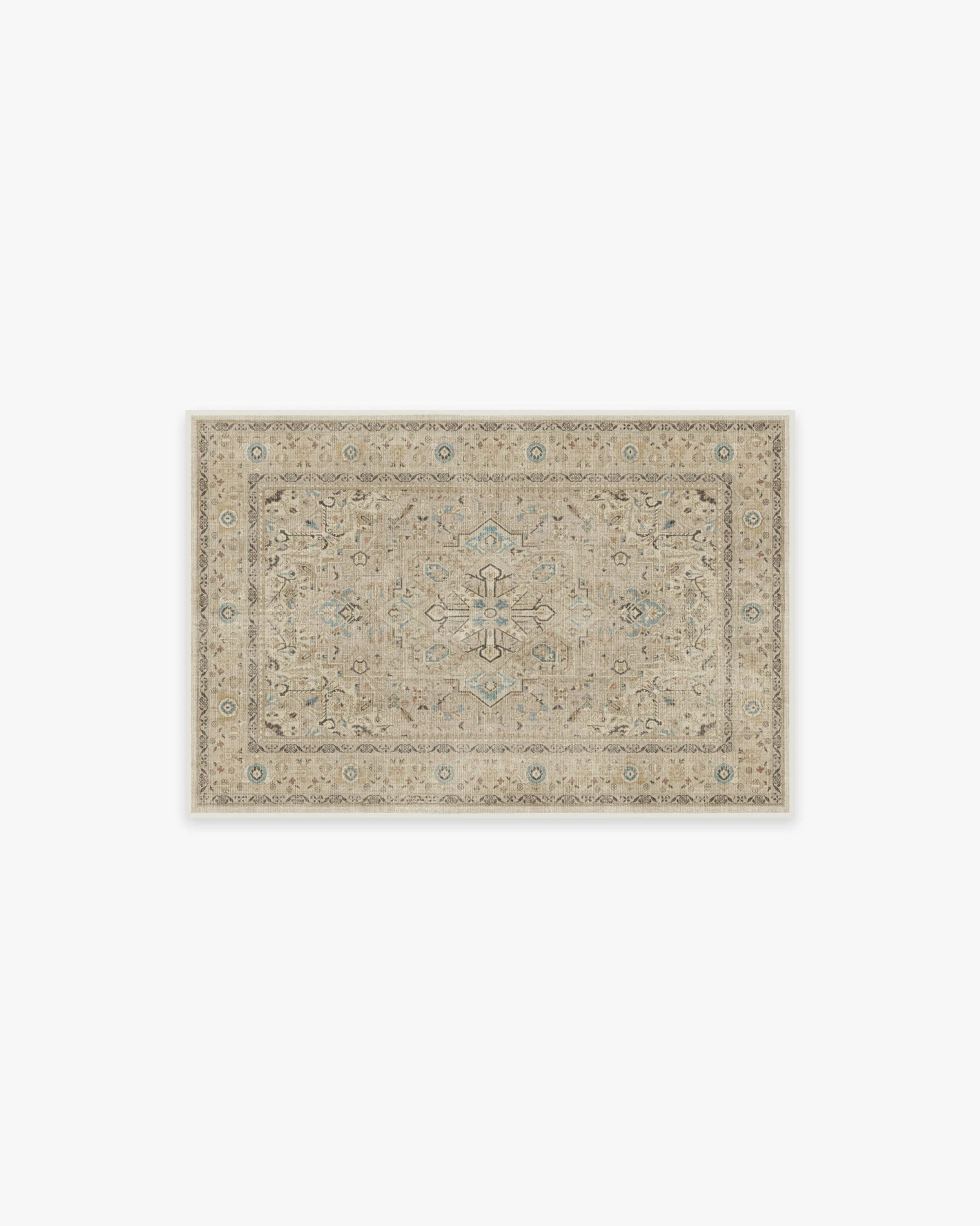 Kamran Ivory Opal Flatwoven Rug | Ruggable