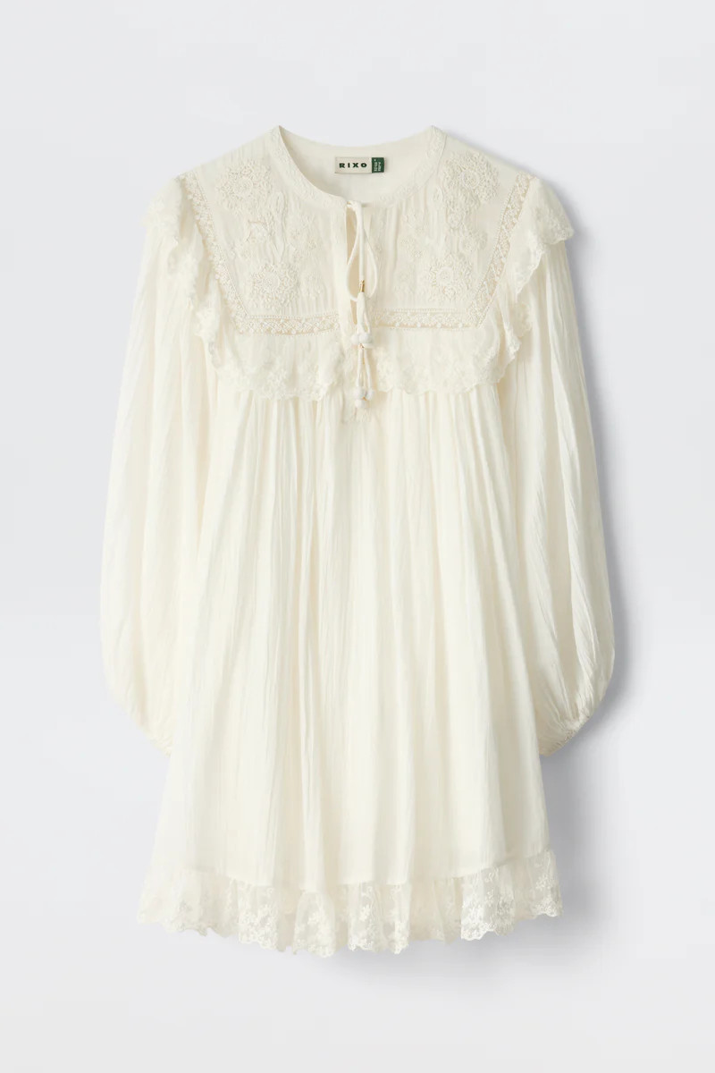 Inez - Lilly Embroidery Ivory | Rixo