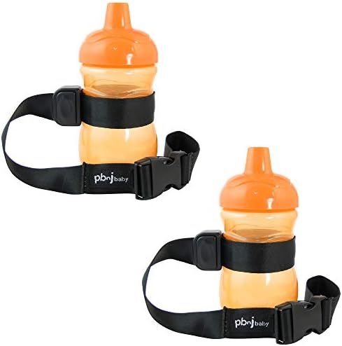 PBnJ Baby SippyPal Sippy Cup Holder Strap Leash Tether (Black 2-Pack) | Amazon (US)