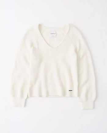 Eyelash V-Neck Sweater | Abercrombie & Fitch US & UK