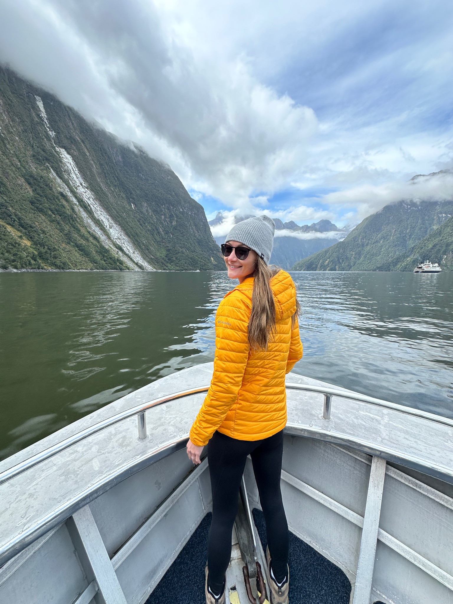 Very warm and well fitted, I love this gorgeous jacket for cool mornings and evenings. Yellow is sold out but it’s available in maroon (on sale!), blue, and black. I have an extra-small but would size up to a small to layer underneath it: 