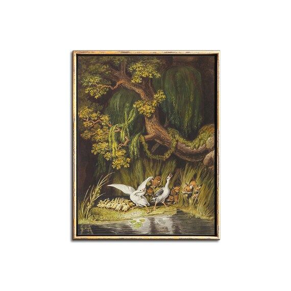 Forest Animals Baby Room Art Downloadable Prints  Ducks and | Etsy | Etsy (US)