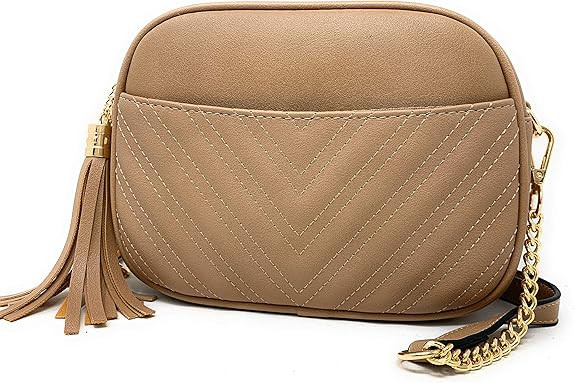 Lola Mae Quilted Crossbody Bag, Trendy Design Shoulder Purse | Amazon (US)