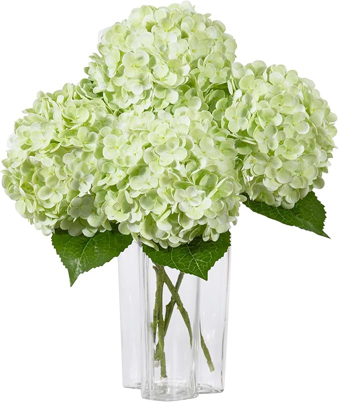 DuHouse 4Pcs Large Hydrangea Artificial Flowers,20 inch Latex Real Touch Hydrangeas Lifelike Hydr... | Amazon (US)