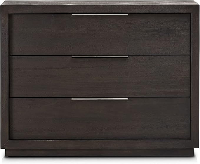 Modus Furniture Solid Wood Nightstand, 3-Drawer, Oxford - Basalt Grey | Amazon (US)