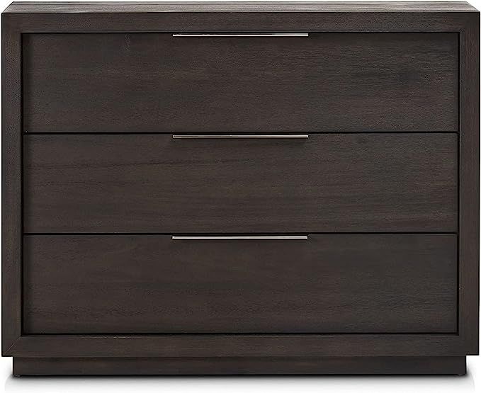 Modus Furniture Solid Wood Nightstand, 3-Drawer, Oxford - Basalt Grey | Amazon (US)