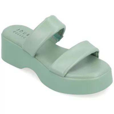 Journee Collection Women's Veradie Sandals, Sage, 7M | Belk